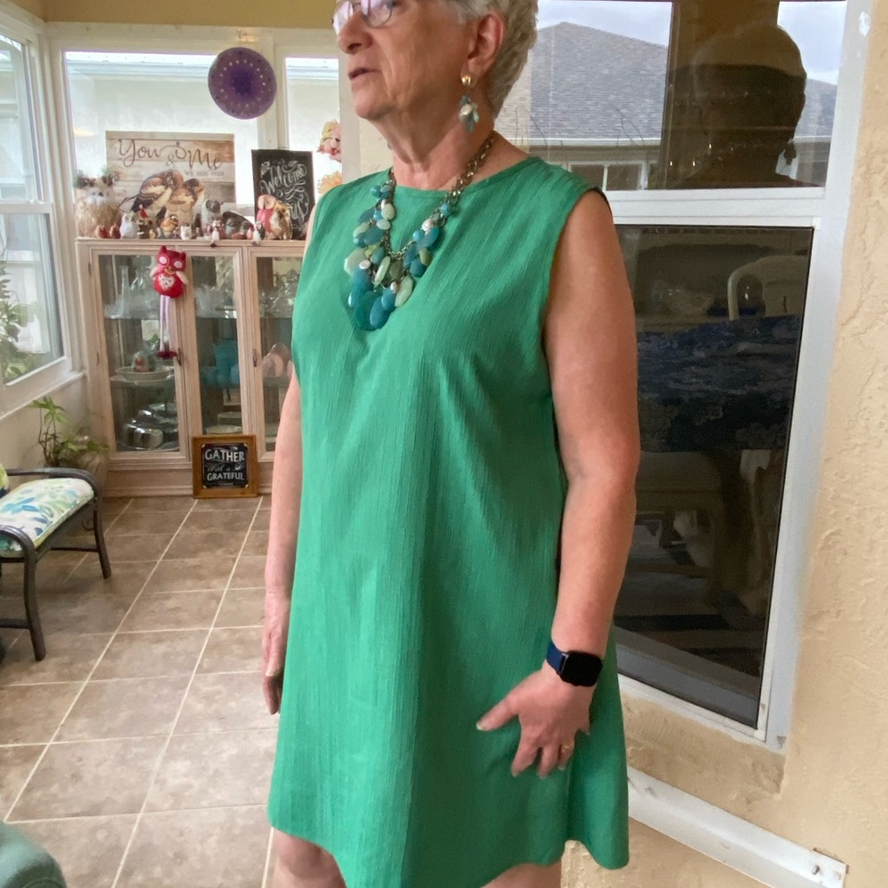 Elegant Green Sleeveless Dress for any occasion